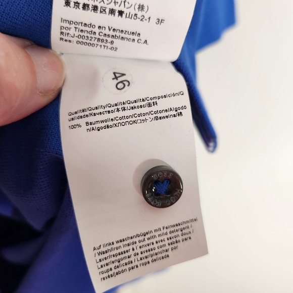 Hugo Boss Polo mens XXL cobalt blue short sleeve 100% cotton - Picture 4 of 6